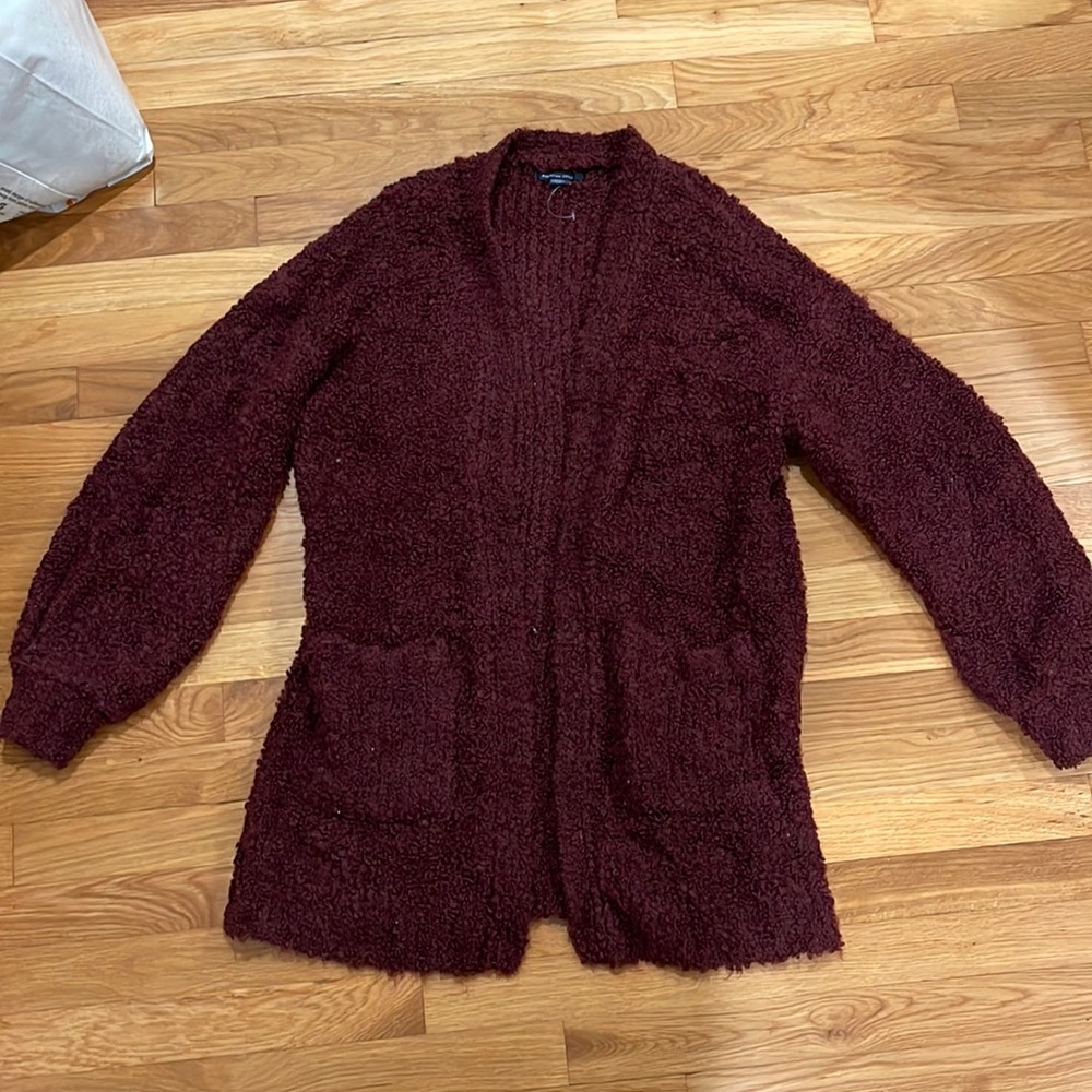 American eagle burgundy cardigan